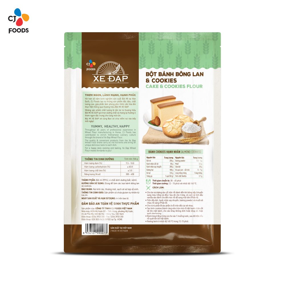 Bột Bông Lan & Cookies Xe Đạp - 1kg