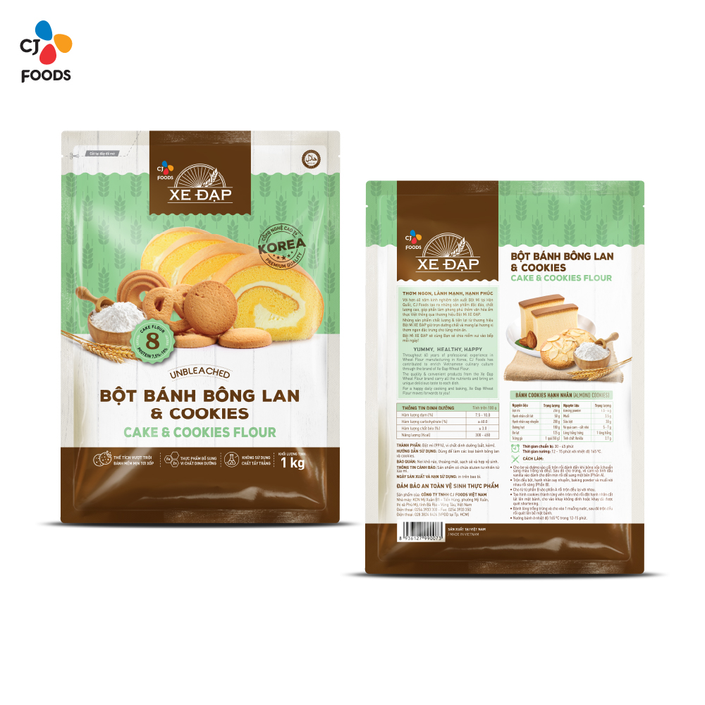 Bột Bông Lan & Cookies Xe Đạp - 1kg