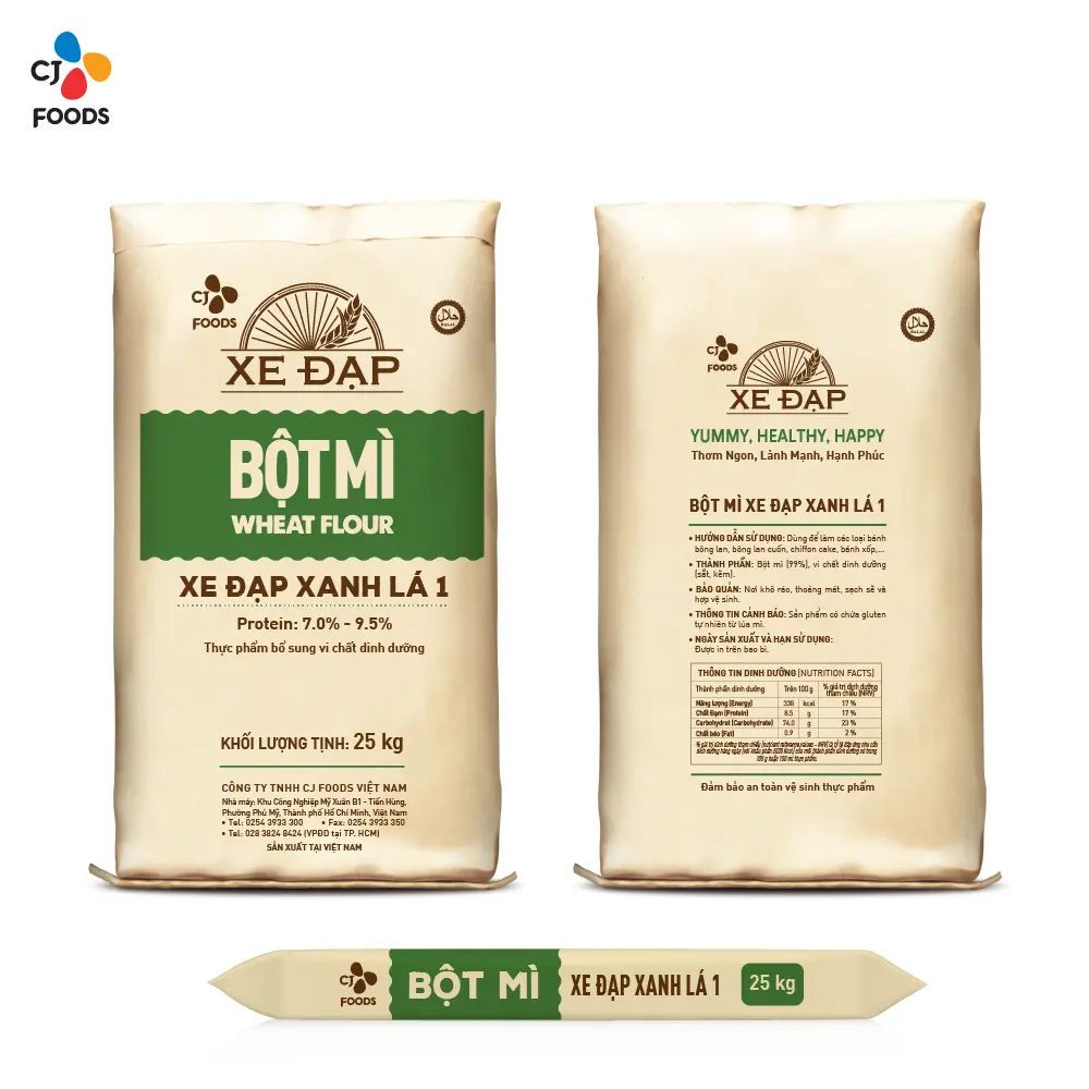 Bột Mì Xe Đạp Xanh Lá 1 - 25kg
