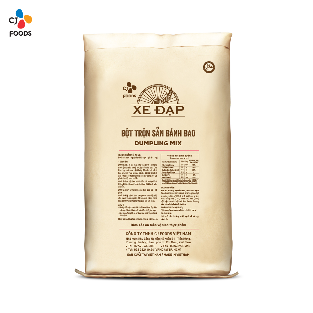 Bột Trộn Sẵn Bánh Bao CJ Xe Đạp - 10 kg
