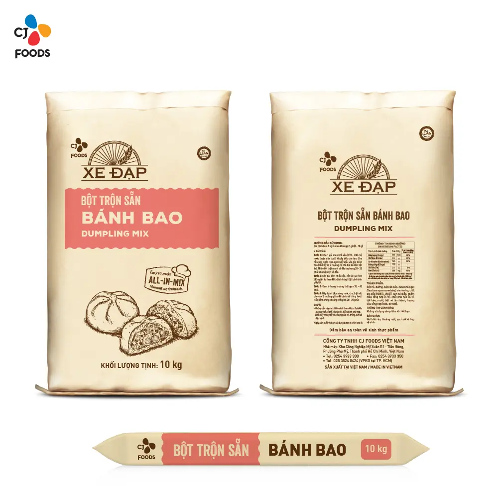 Bột Trộn Sẵn Bánh Bao CJ Xe Đạp - 10 kg