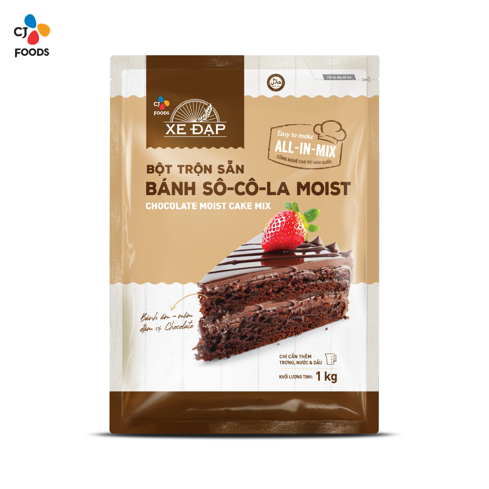 Bột Trộn Sẵn Sô-Cô-La Moist CJ Xe Đạp