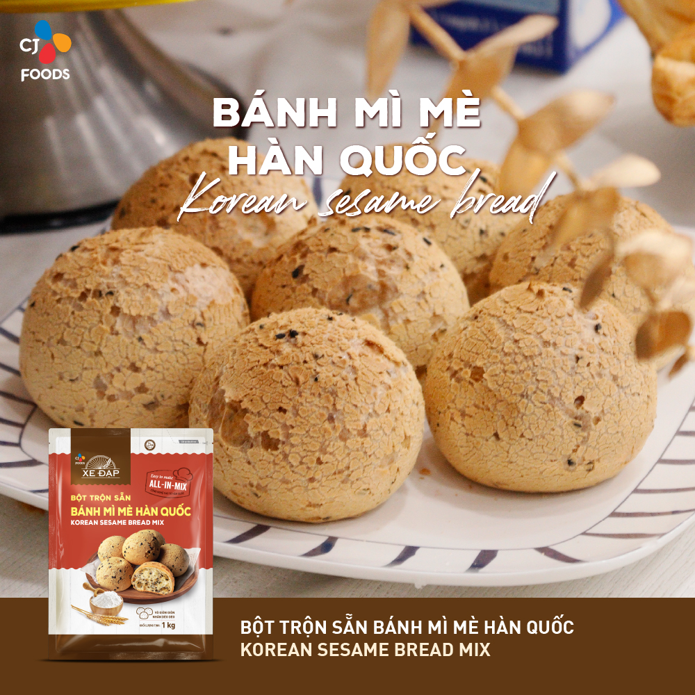 Bột trộn sẵn Bánh Mì Mè Hàn Quốc - 1kg