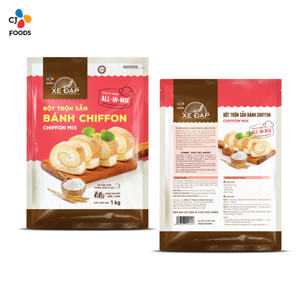 Bột Trộn Sẵn Bánh Chiffon Xe Đạp - 1 kg