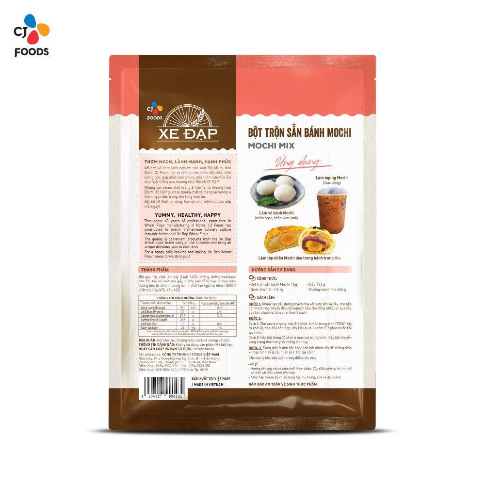 Bột trộn sẵn Bánh Mochi CJ Xe Đạp