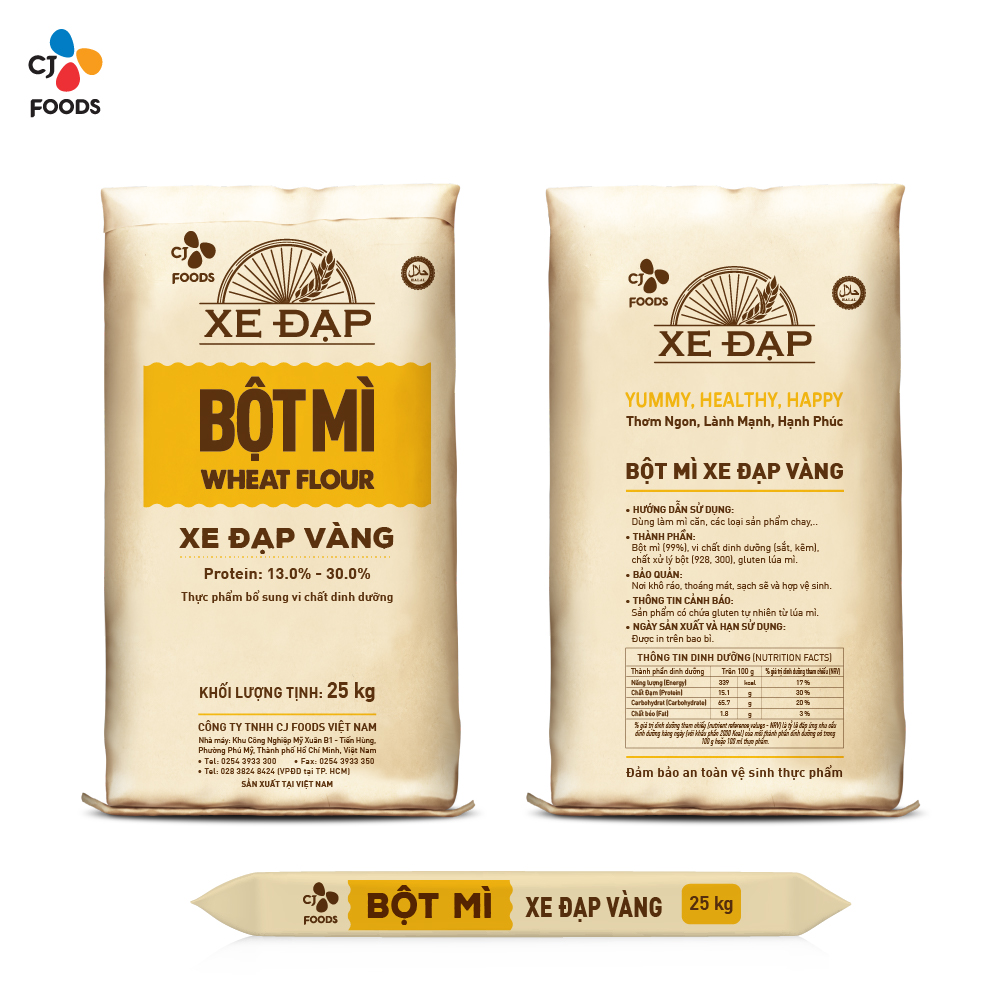 Bột Mì Xe Đạp Vàng - 25kg