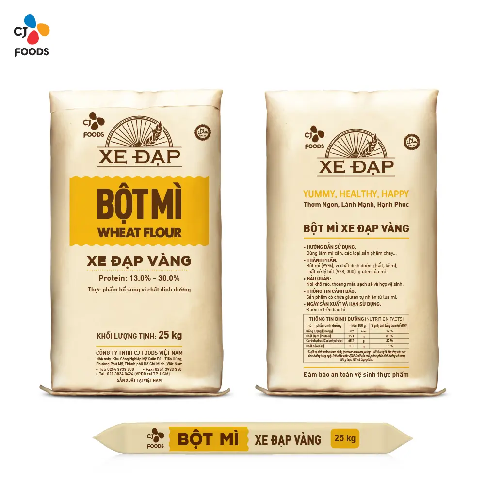 Bột Mì Xe Đạp Vàng - 25kg