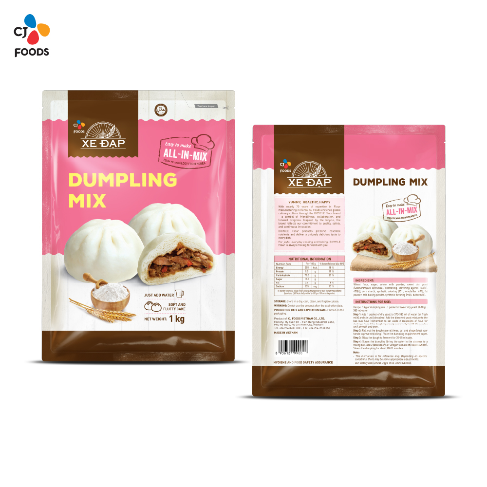 CJ Bicycle Ready-to-Mix Steamed Bun Mix - 1 kg