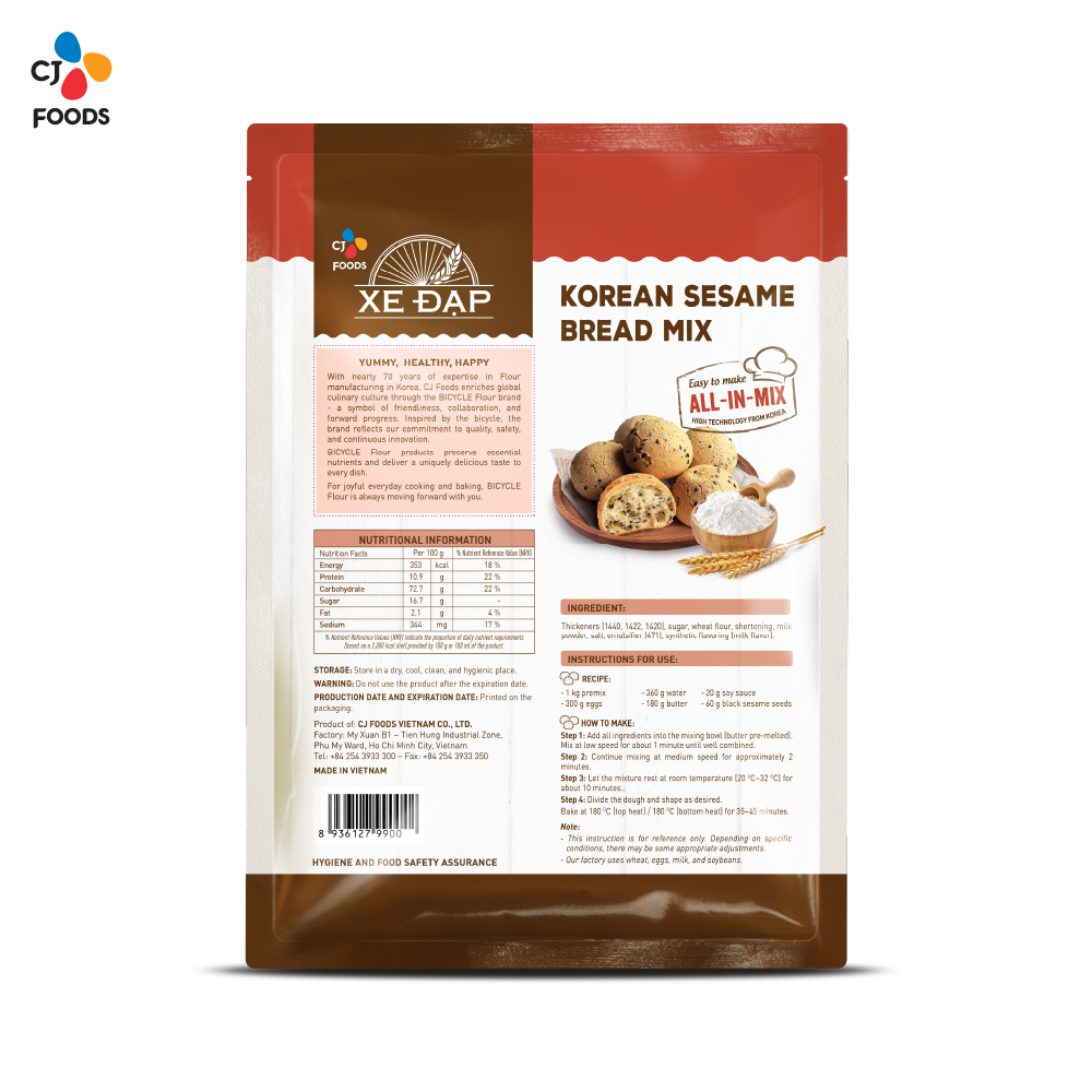 Ready-to-mix Korean Sesame Bread Mix - 1kg