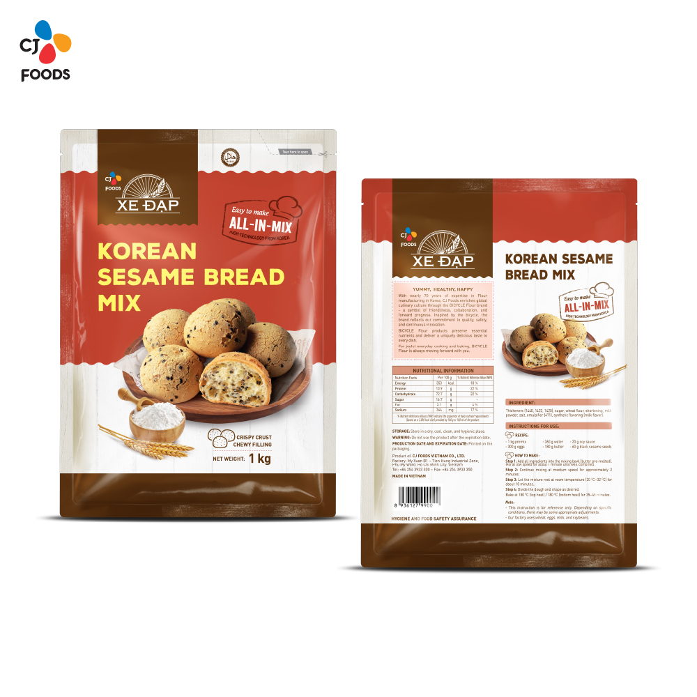 Ready-to-mix Korean Sesame Bread Mix - 1kg