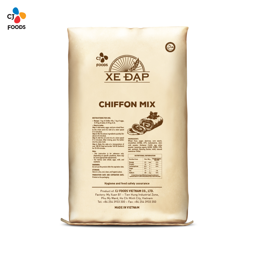 Ready-to-Mix Chiffon Cake Mix - 10 kg