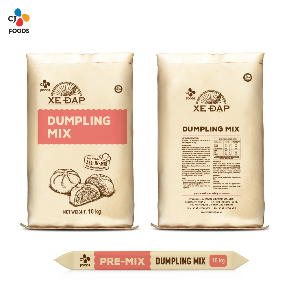 CJ Bicycle Ready-to-Mix Steamed Bun Mix - 10 kg