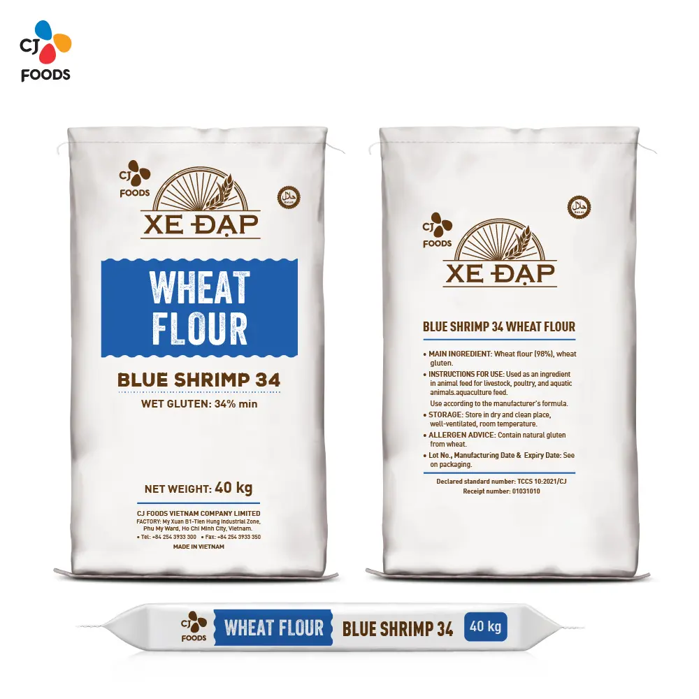 Wheat Flour Bicycle Blue Shrimp 34 Bag PP 40kg