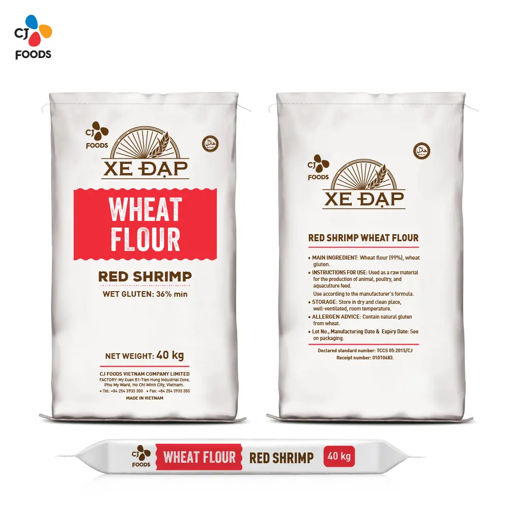 Wheat Flour Bicycle Red Shrimp bag PP 40kg