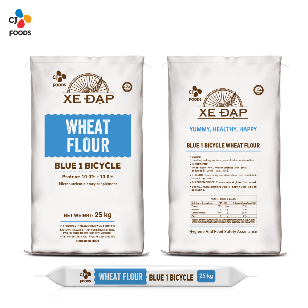 Wheat Flour - Blue 1 Bicycle Bag PP - 25kg