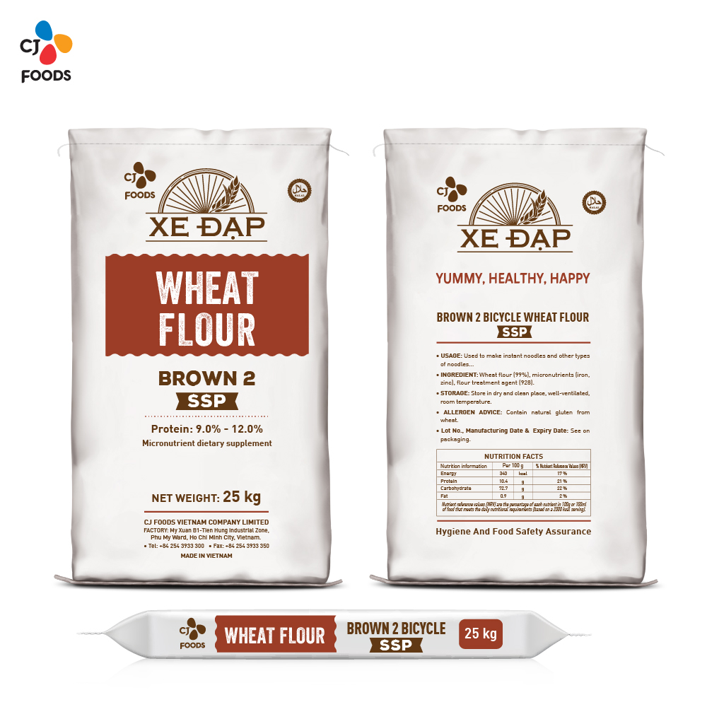 Wheat Flour-Brown 2 Bicycle SSP-bag PP-25kg-03