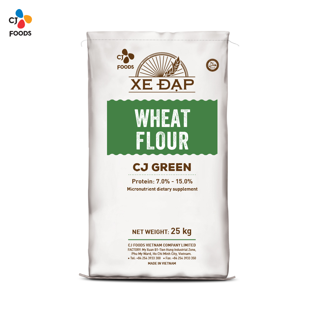 Wheat Flour, Green Bag, PP, 25kg