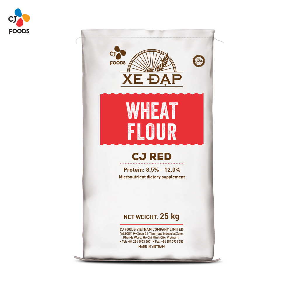 Wheat Flour, Red Bag, PP, 25kg, 01