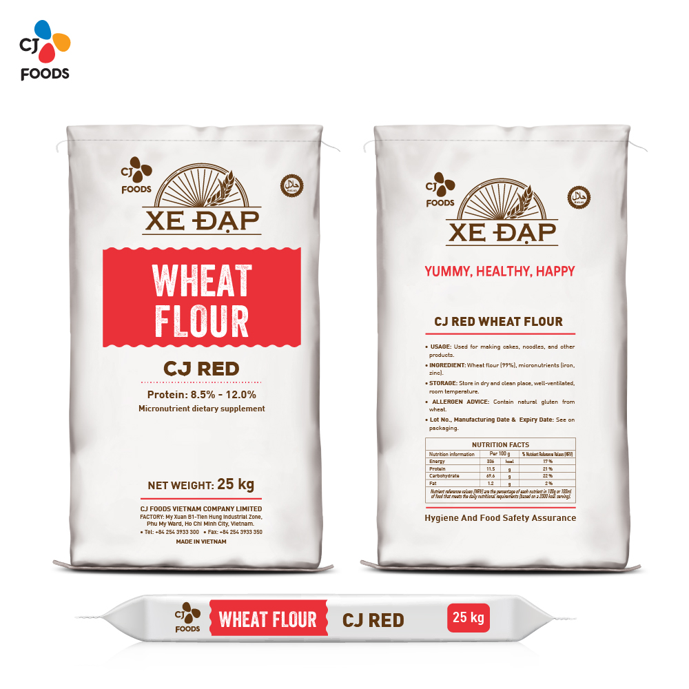 Wheat Flour - CJ Red Bag PP - 25kg
