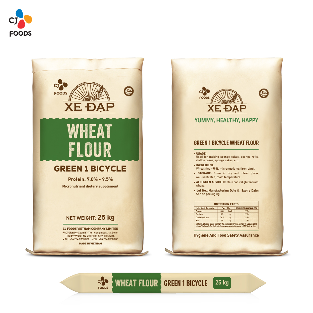 WheatFlour-Green 1 Bicycle-bagPaper-25kg-01