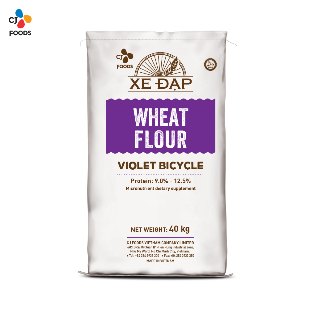 Wheat flour / Violet bicycle bag PP / 40 kg / 01