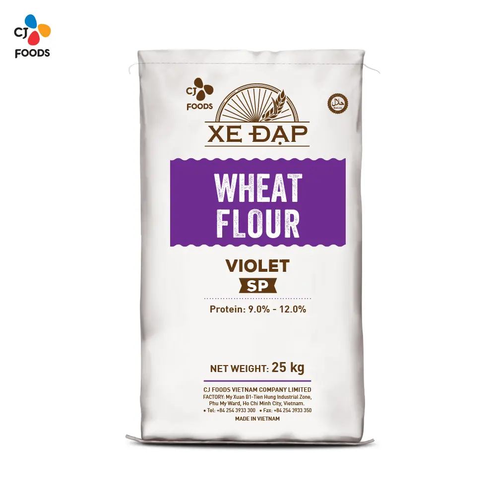 Wheat flour, violet bicycle, SP-bag, PP, 25kg, 01