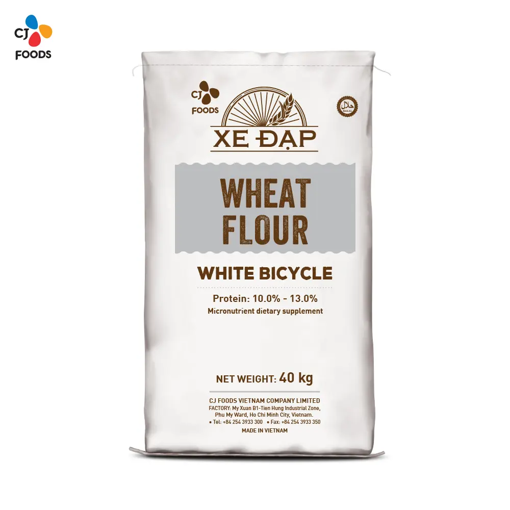 Wheat flour, white bicycle bag, PP, 40kg, 01