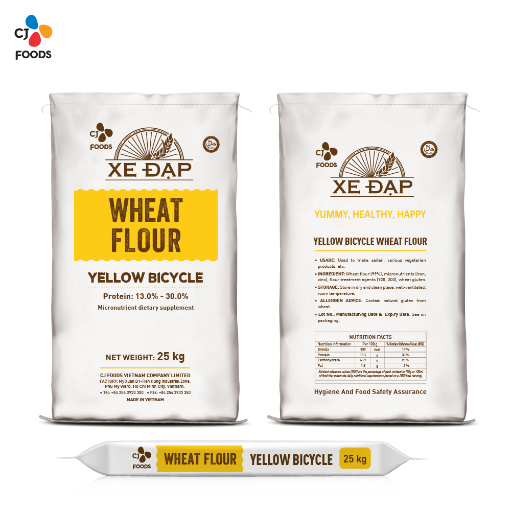 Wheat Flour - Yellow Bicycle Bag PP - 25kg