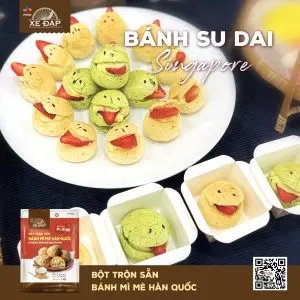 Bánh Su dai Singpapore Bột trộn sẵn Xe Đạp