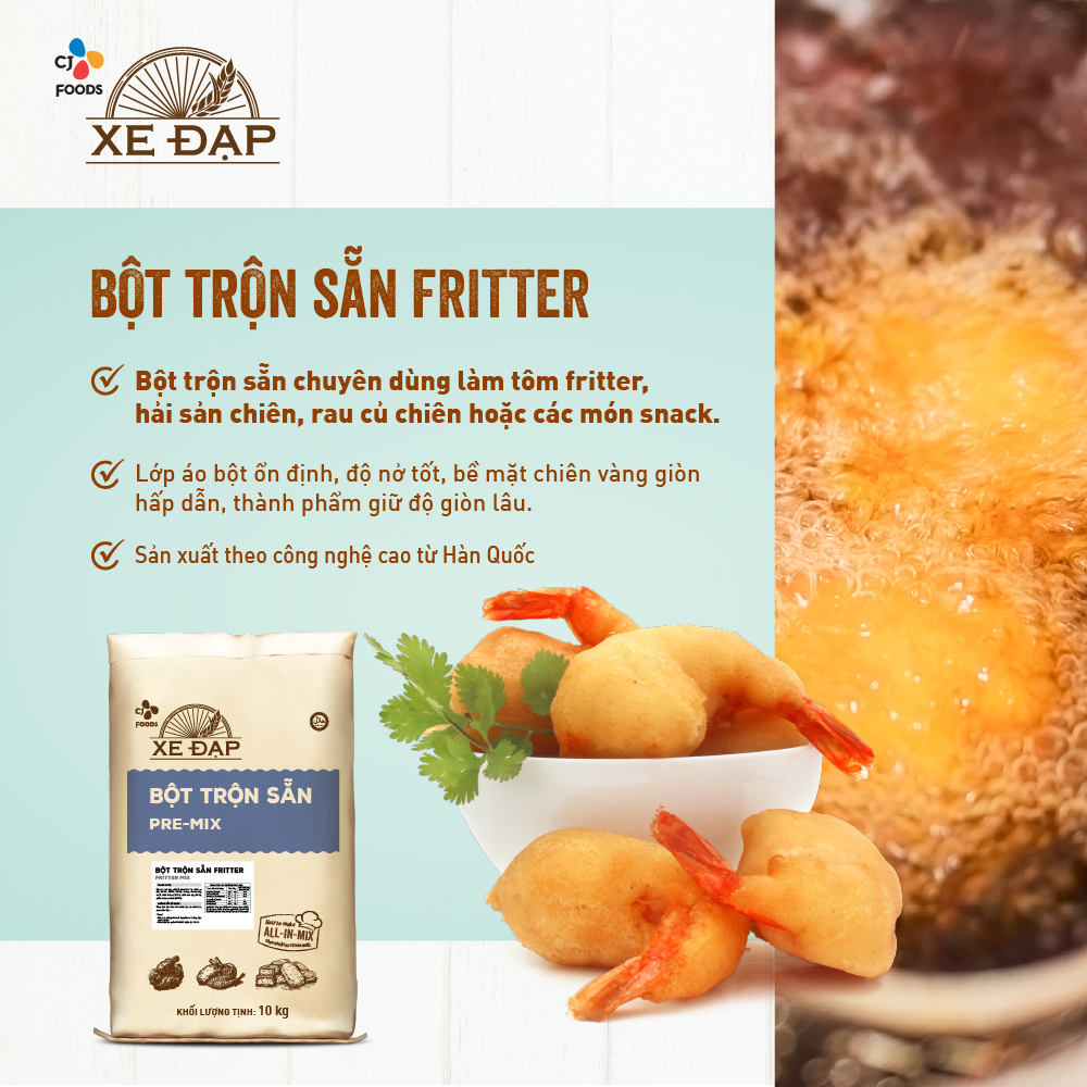 trộn sẵn Fritter Xe Đạp