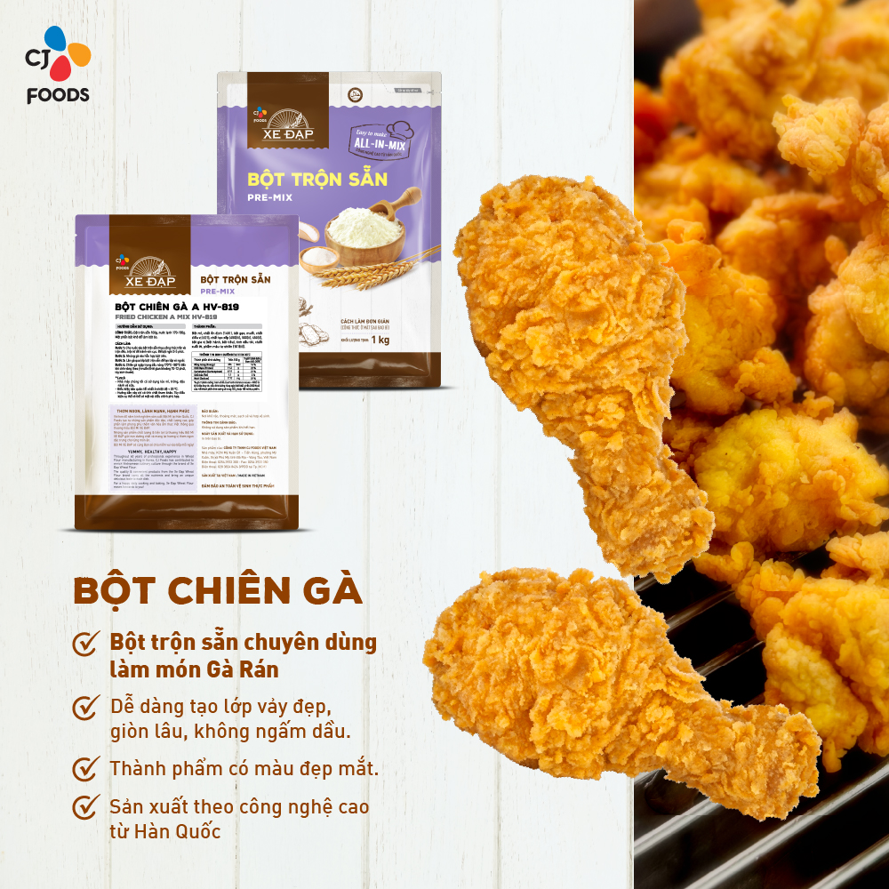 Bột chiên gà A HV-819 Xe Đạp - 1kg