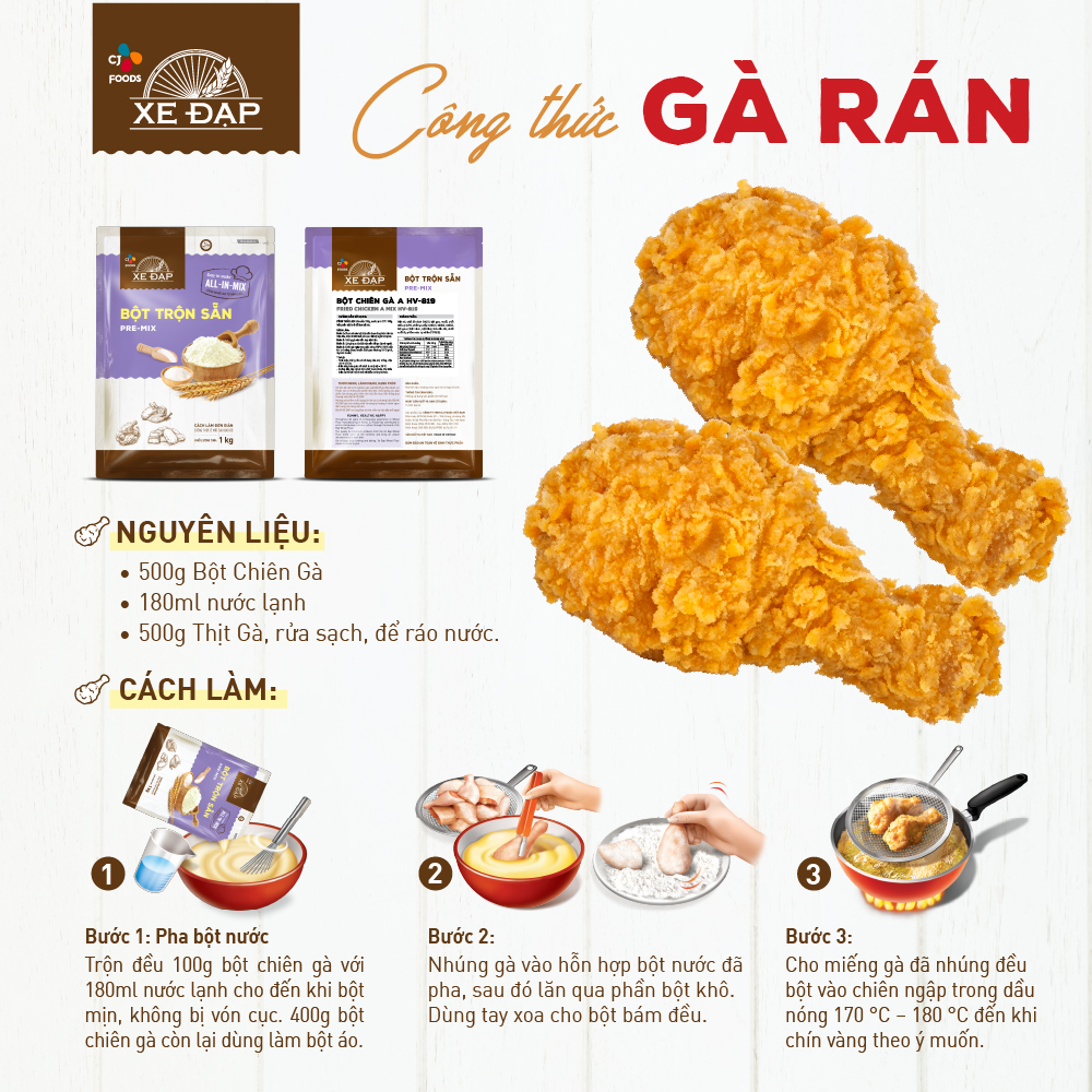 Bột chiên gà A HV-819 Xe Đạp - 1kg