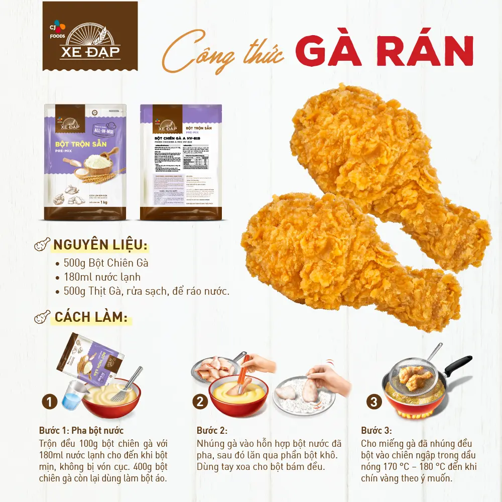 Bột chiên gà A HV-819 Xe Đạp - 1kg