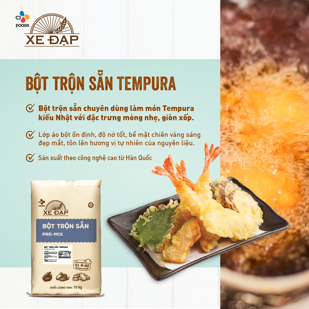 Bột trộn sẵn Tempura Xe Đạp