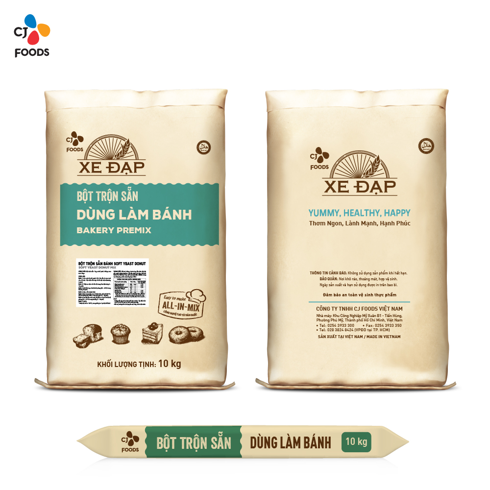 Bột Trộn Sẵn Soft Yeast Donut Xe Đạp - 10 kg