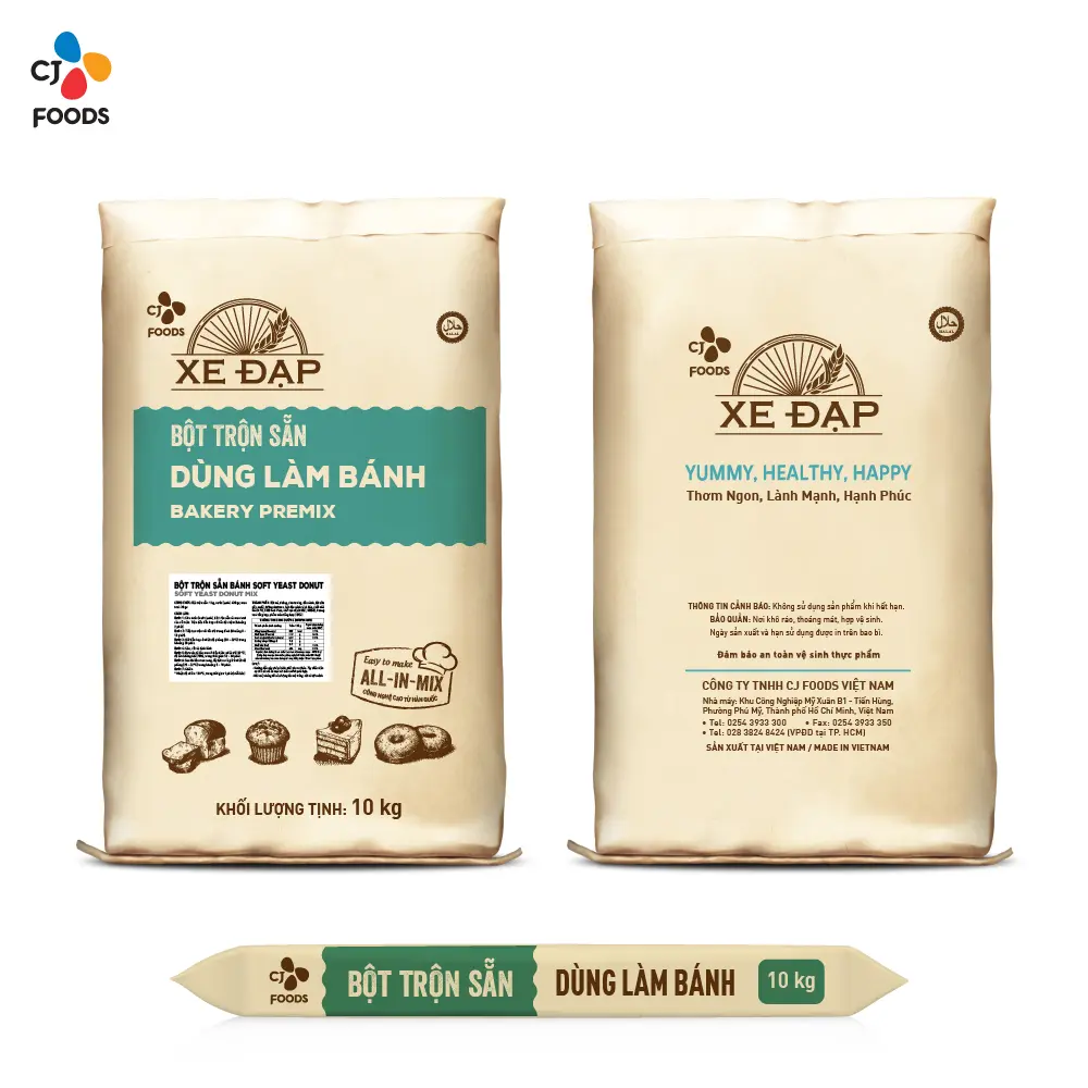 Bột Trộn Sẵn Soft Yeast Donut Xe Đạp - 10 kg