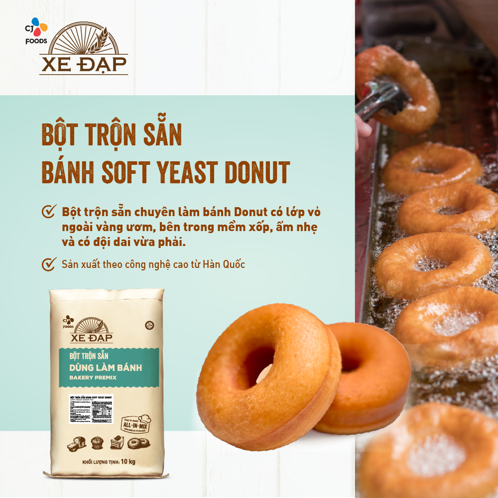 Bột trộn sẵn - Donut - Xe Đạp